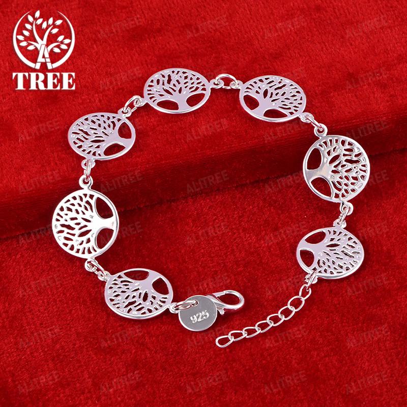 Classic 925 Sterling Silver Tree Of Life Bracelet Fashion Charm Jewelry Women Party High Quality Wedding Engagement Accessories