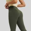 No embarrassment line yoga pants peach hip lift leggings high waist belly sports nude yoga pants women