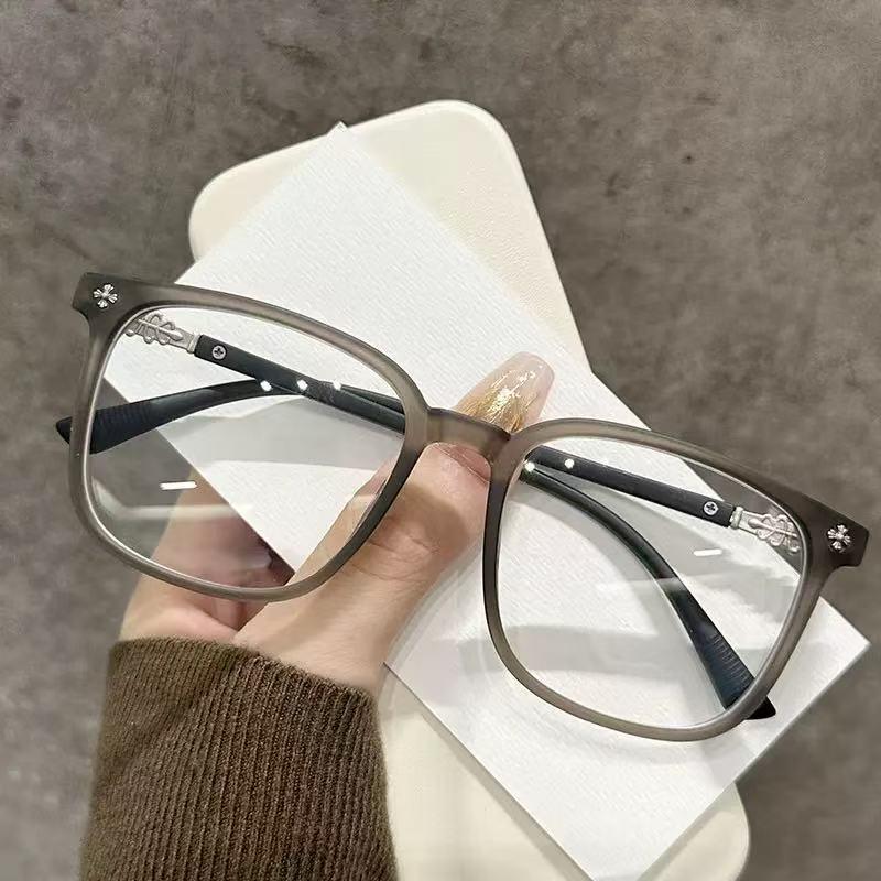 Retro Square Big Frame Blue Light Blocking Glasses - Fashionable Clear Lens