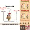 Christmas Santa Acrylic Earrings With Printed Cartoon Design For Holiday Fashion