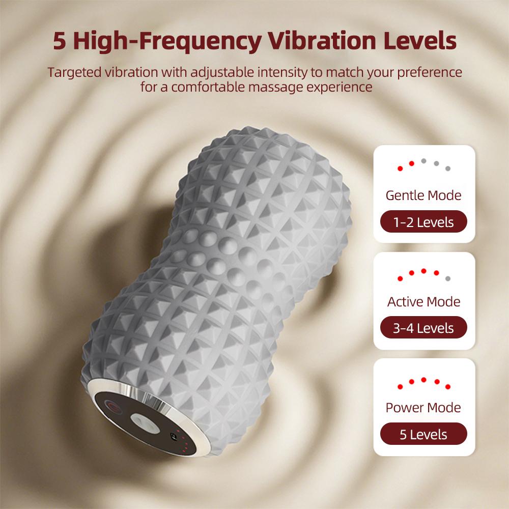 Electric Body Massage Roller Vibration 4D Massage Ball Acupressure Muscle Relaxation Neck Back Leg Rolling Percussive Massager