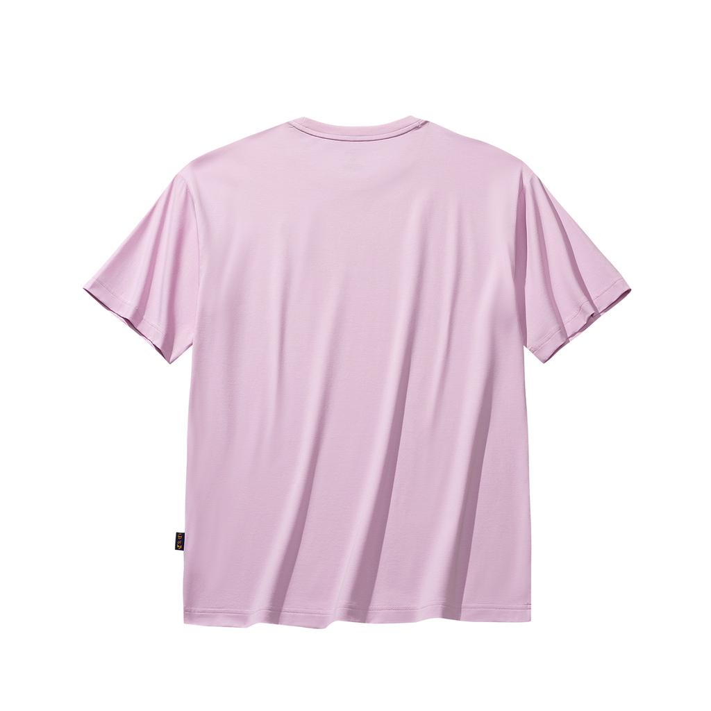 Anta Loose Fit Short Sleeve Knitted T-Shirt Summer 2026 Unisex tops Peach-Fuzz-Pink 972628115-2