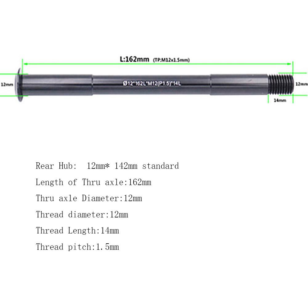 Rear Thru Axle 142* 12mm-162mm M12 for Mountain Bike Road bike