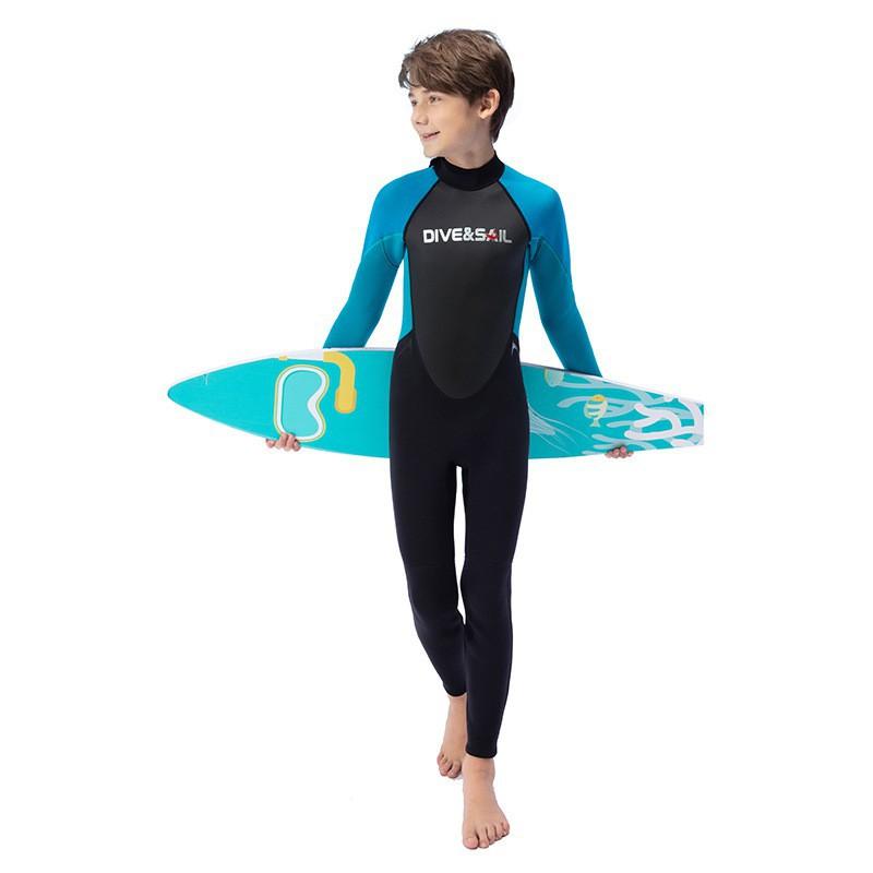 2,5MM Potápěčský oblek Jednodílný Dlouhý rukáv Teplý Dětský Střední věk Šnorchlování Surfing Plavky