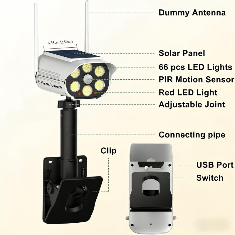 New Clip on Solar Safety Light,Outdoor Lighting,Anti-theft,Courtyard Safety Lighting with Motion Sensor,suitable for Gardens