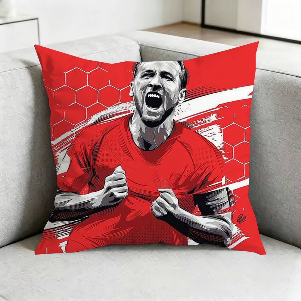 Harry kaneE Football Cartoon Pillow Case Square DoubleSided Sofa Cushion Cover Bedroom Bedside Pillow Gift