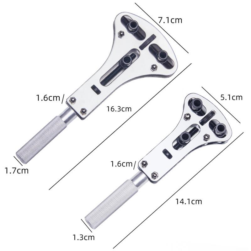 20 buc Instrumente Reparare Ceas Deschizător Oțel 4 Tip Gheare Reglabil Deschizător Capac Spate Ceas Deschizător Carcasă Spate Instrument Cu Suport Mișcare