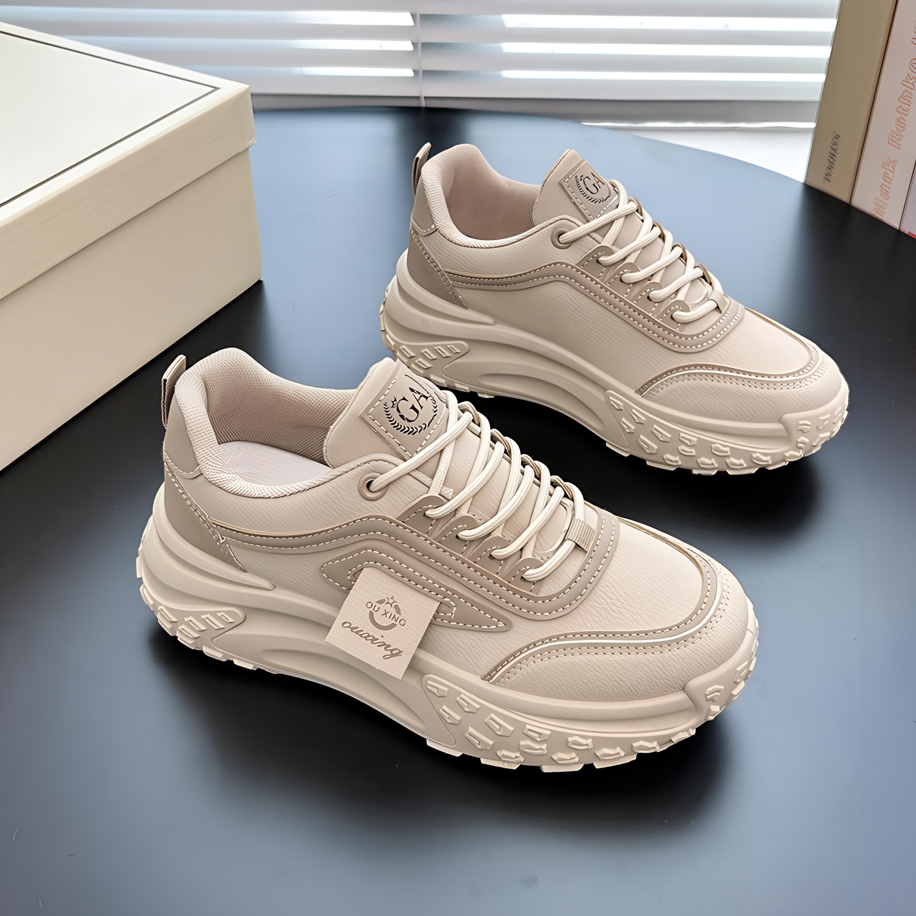 

Women s Korean Dad Shoes - 2025 Spring Running & Casual Sneakers, Thick-Soled, Height-Boosting 38 хаки
