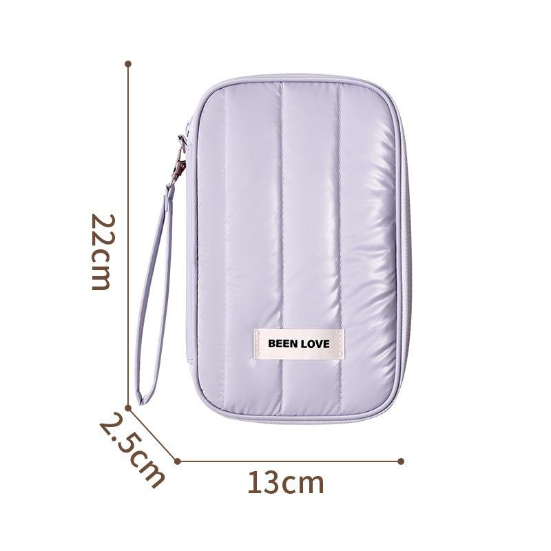 

New Anti-Skimming Passport Holder with Large Capacity Compartments Portable Travel Organiser for Documents and Bank Cards фиолетовый