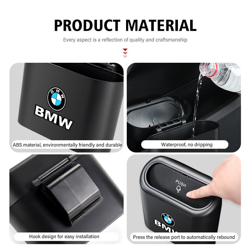 For BMW Car Hanging Plastic Storage Can With Lid Auto Accessories E87 E70 E91 E30 G20 E92 E93 E60 E46 E90 G30 E53 X1