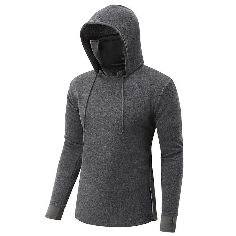 Pullover Mens Hoodie Hooded Sweatshirt Face Mask Tops Winter Hoody Blouse Jumper