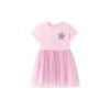 Toddler Tutu Dress for Girls Tulle Dresses Ruffle Tiered Swing Twirly Summer Sundress Short Sleeves Casual Party Tulle Sundress for Kids