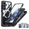 Etui Pancerne Hybrydowe 360° Na Całe Ciało Przód Tył Do Samsung S25 FE S23 S24 Ultra Szkło 9H Wytrzymałe Pokrowiec Do Galaxy S25 Edge S25FE