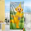 Teletubbies Customize Text Beach Towel Quick-Dry Soft Microfiber Ideal for Travel Outdoor Swim Pool Yoga Surf Camping Hiking Gym Gift Holiday