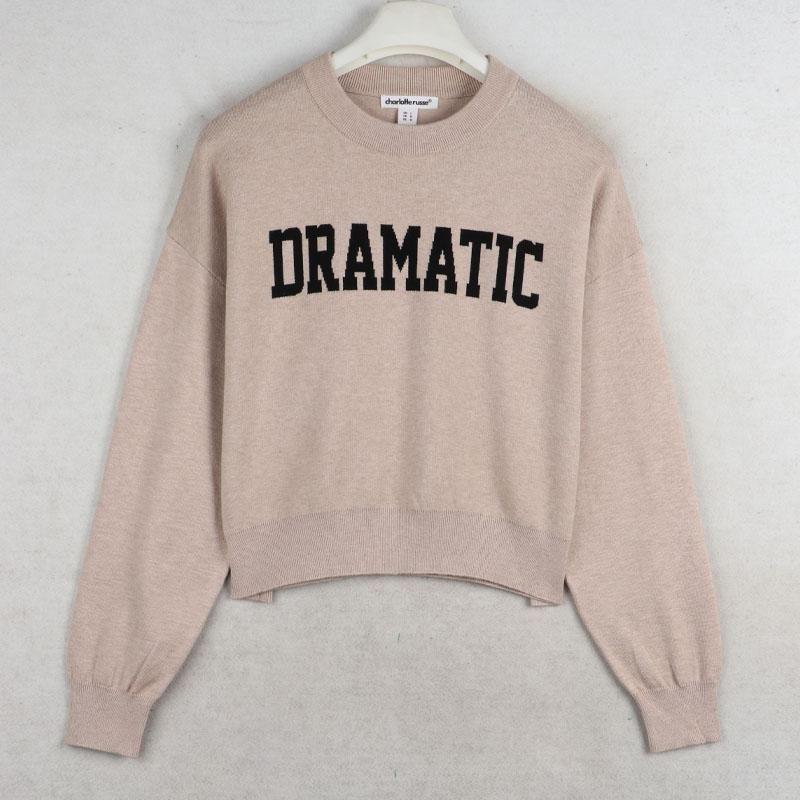 Sunshine House Autumn and Winter New Arrival Export Fashion Loose plus Size Short Women's Sweater Long Sleeves Pullover Knitwear