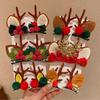 1pair Christmas Red Antler Hair Clip Accessories for Kids Side Hair Clip for Children's Hair