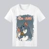 2026 Summer Comic Form Tom and Jerry Image 100 Cotton Printed Oversize Casual Tshirt Adult Children Parentchild Top Homewear
