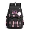 Zaino Anime Kuromi in Nylon Borsa Scolastica per Ragazze Con Fantasie Per Uso Quotidiano
