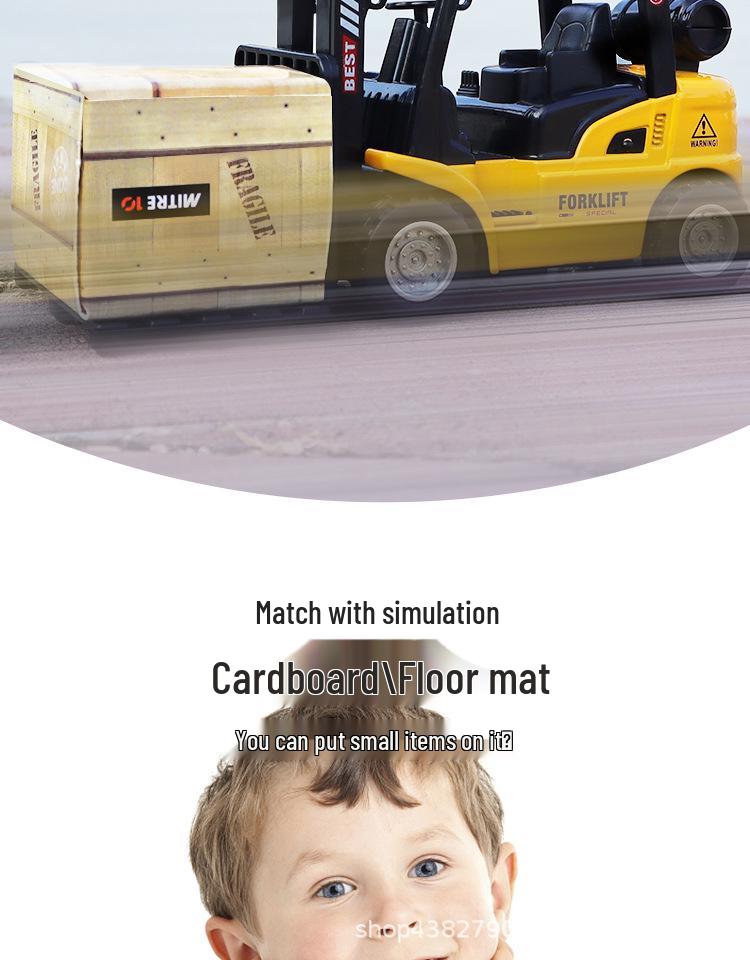 Children's Pull Back Forklift Toy Car with Color Box