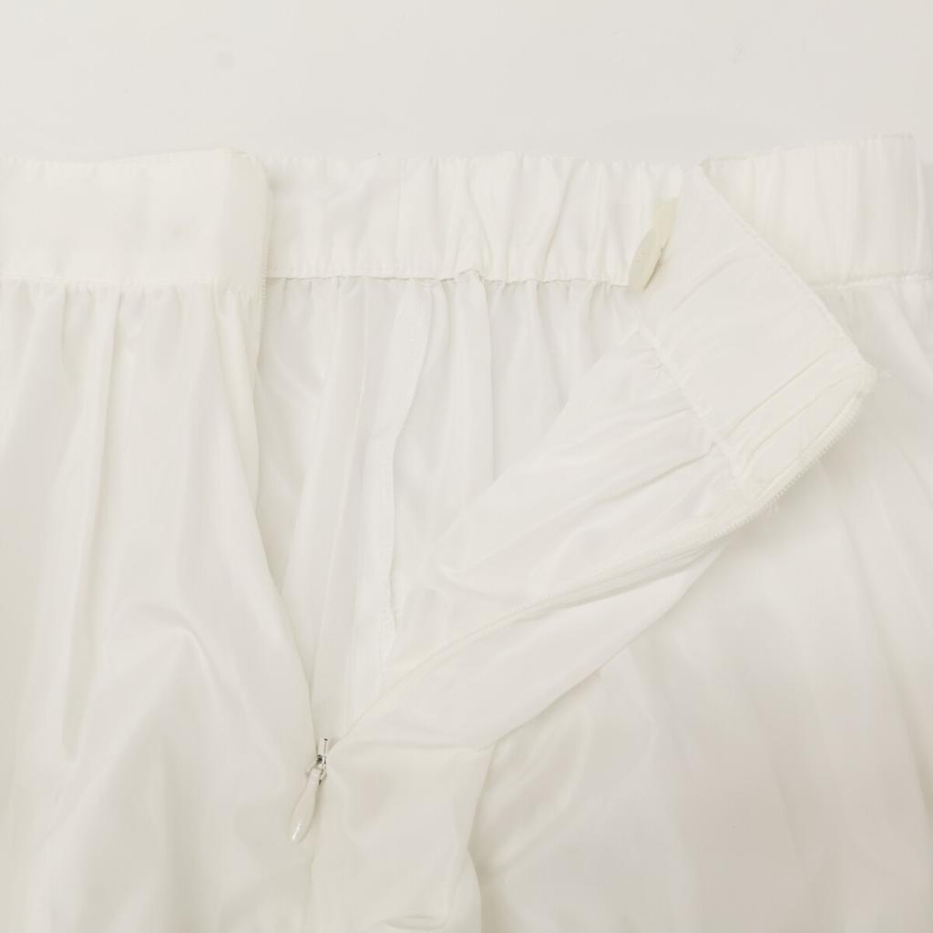 Cygne White Tiered Skirt with Petticoat Skirt 1 whiteUsed