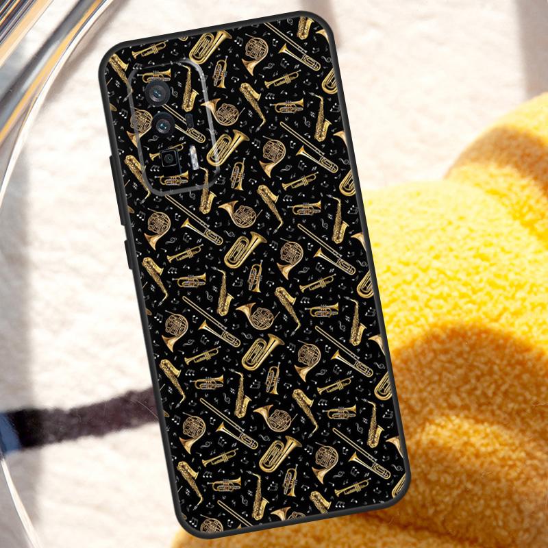 Piccolo Trumpet Brass Instruments Case For Xiaomi 13T 12T 11T 13 Pro 14 Ultra 12 Lite POCO F5 M6 X6 Pro X5 X3 F3 M5s Cover