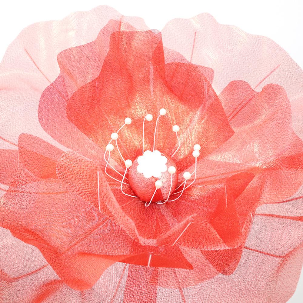 Papoula de seda artificial realista rosa grande cabeça de flor decoração para festa em casa pétalas fofas em camadas exibição de chão flores falsas