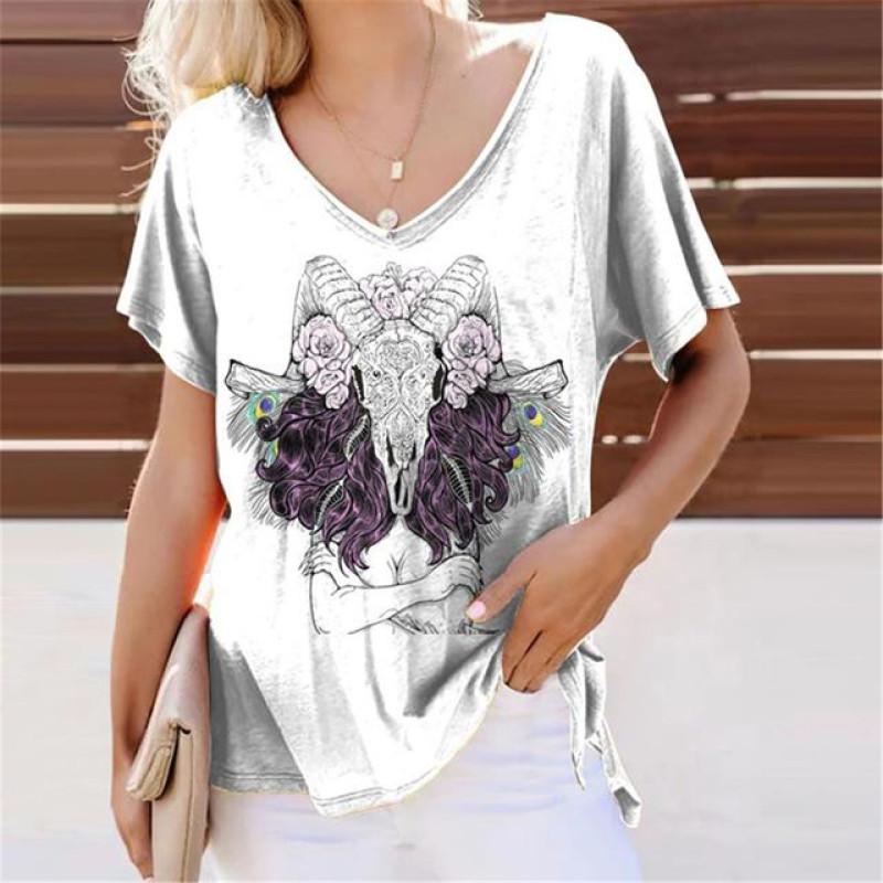 Универсальные футболки в стиле Харадзюка с абстрактными крутыми ретро-элементами и принтом — фото 8