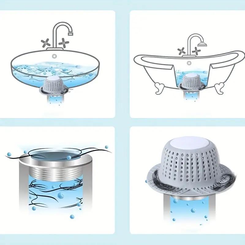 1PCS Floor Drain Silicone Filter Wash Basin Anti-clogging Hair Blocker Bathtub Drain Hair Blocker