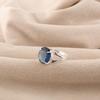 London Blue Topaz Gemstone 925 Sterling Silver Handmade Jewelry Designer Ring RR-75-6