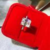 Emerald 5 Carat Moissanite & Diamond Ring In AU750, D Color, Passes Diamond Tester