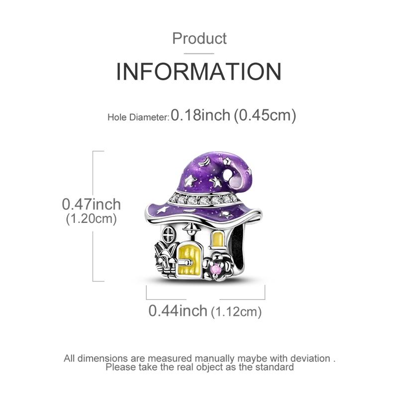 Luminous Magic Hat House Bead Copper Plated Original Beads Fit Originalcharms Bracelet Beads Jewelry Gifts For Women