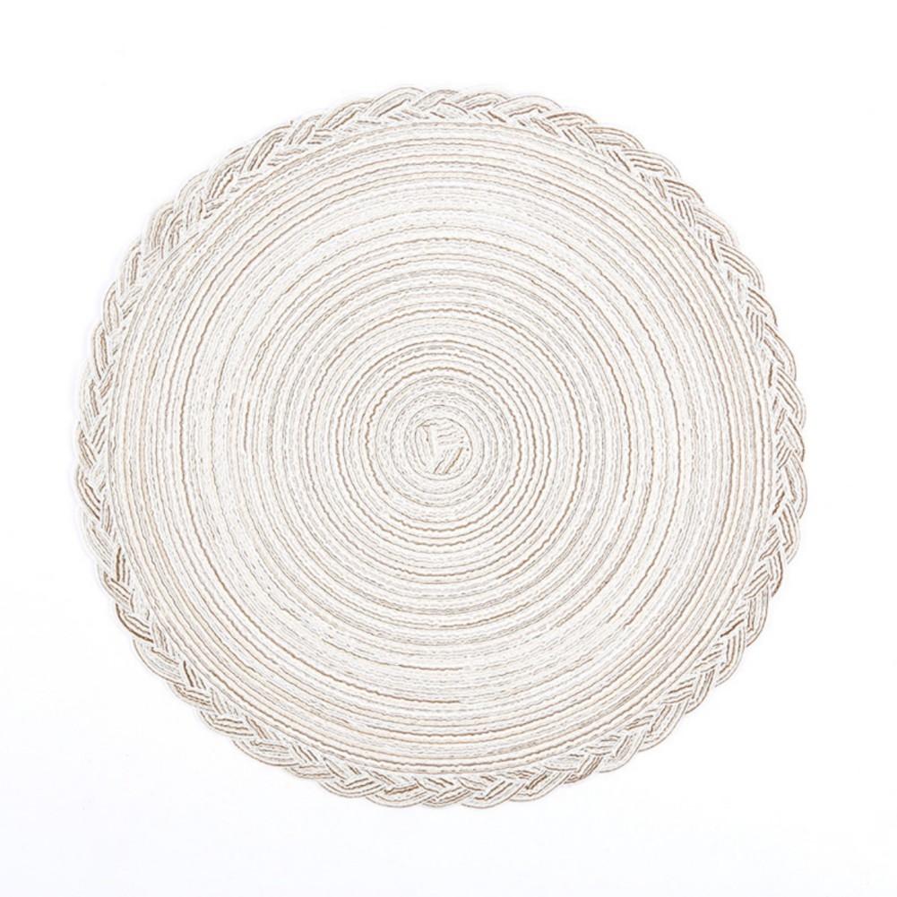 1PC 18cm Round Woven Non-slip Placemat Coaster Insulation Pad Mug Cup Table Mat Home Decor Kitchen Accessory
