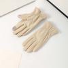 Black Thickened Gloves Soft Windproof Mittens All-Match Beige Finger Mittens  Driving