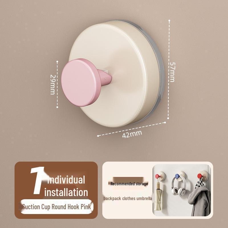 Traceless No-Punch Suction Cup Wall Hook for Bathroom – Strong Adhesive, Heavy Load-Bearing Design
