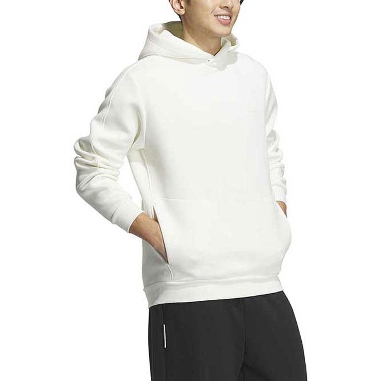 adidas Solid Color Loose Casual Hoodie Unisex Hoodies White JE8626