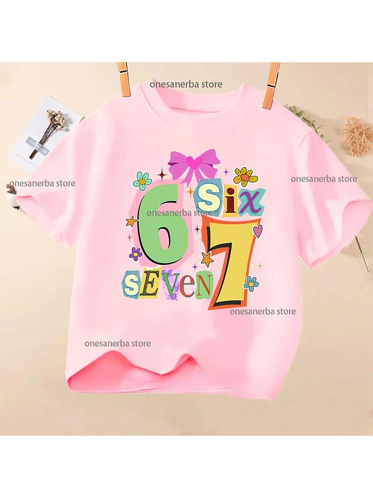 Kids Black 67 Ice Cream Donut Graphic TShirt Soft Cotton Cute Tee for Boys Girlsdf0163