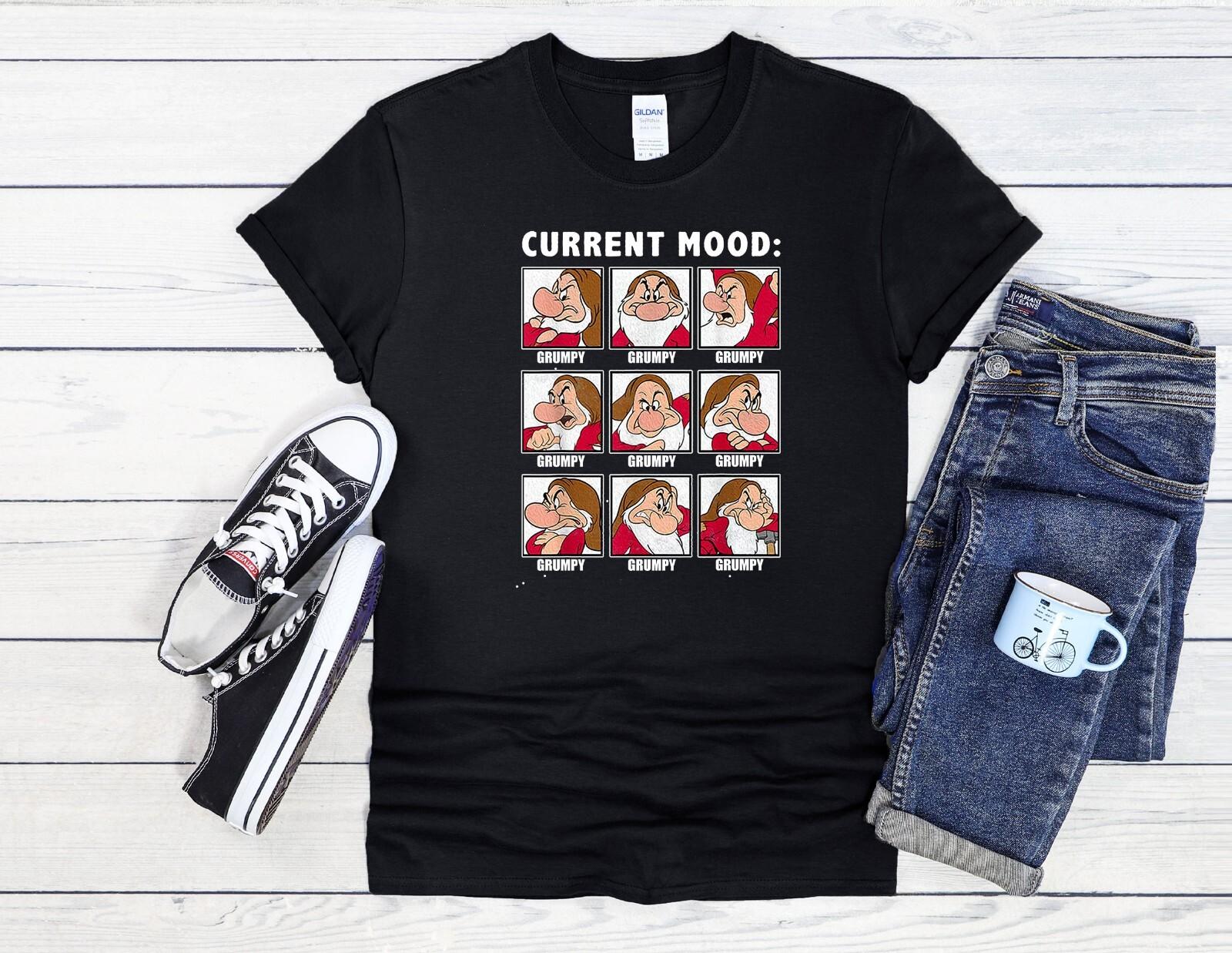 26 Current Mood Grumpy 9 Faces T-Shirt Men Women Unisex Shirt Hoodie Baseball 4103 Unisex T-Shirt M