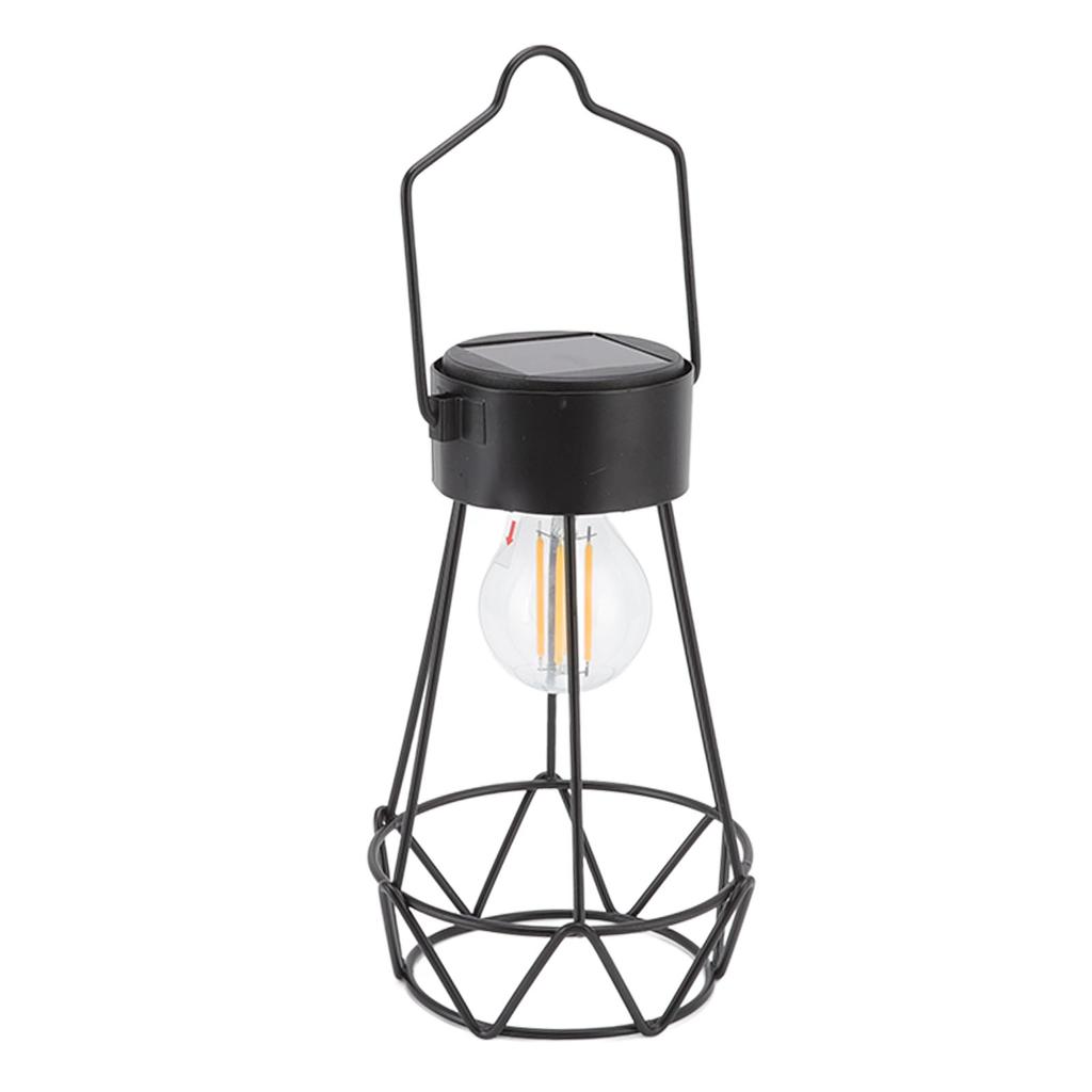 Handheld Solar Lanterns LED Vintage Lampshade Hanging Design Portable Camping Lantern for Kitchen