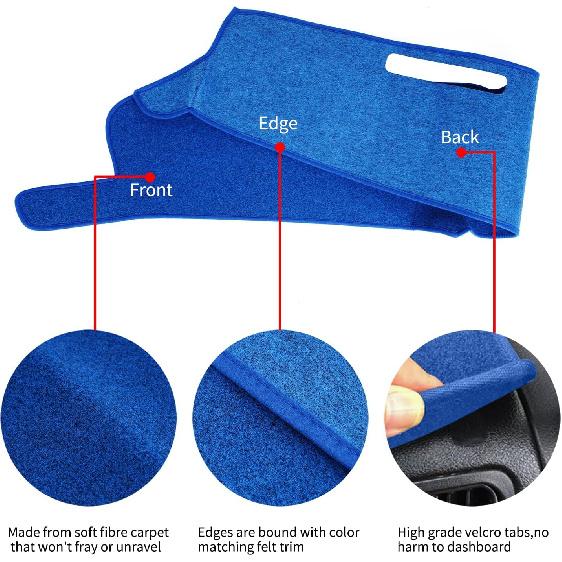 Dash Cover  Fit For 1981-1991 Chevy Chevrolet C/K/R/V Series Suburban Blazer,GMC C/K/R/V Series Jimmy,Dashboard Mat Pad Carpet (Blue)
