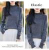 Temperament Velvet Heather Yarn Sweater - Women's Soft, Skin-Friendly Thick Knit Half-High Collar for Autumn