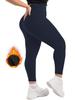 Fleece-Lined Plus Size Winter Fleece-Lined Yoga Pants High-Waisted Tummy-Control 1XL-5XL Winter Yoga Pants