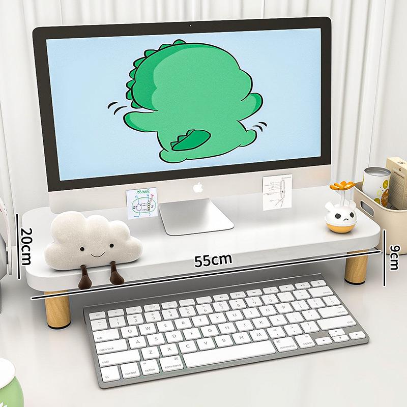 Desktop Laptop and Monitor Riser Stand with Storage Shelf