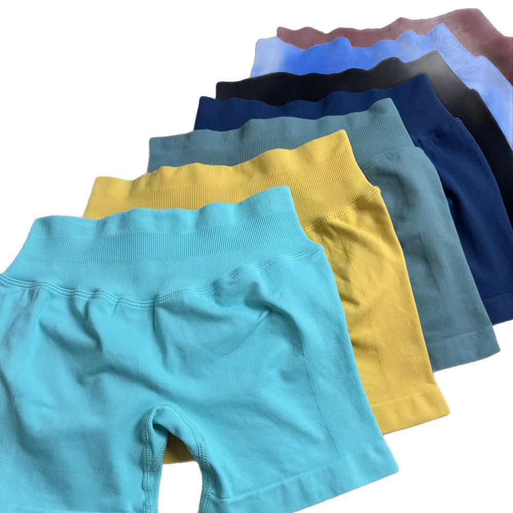 European & American High-Waist Tummy-Control Peach Butt Sports Shorts: Slimming, Quick-Dry Yoga & Running Gear
