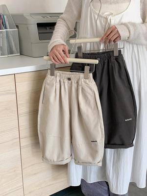 Boys' Autumn 2025 Cotton Straight-Leg Sports Pants: Versatile, Casual Long Pants for Kids