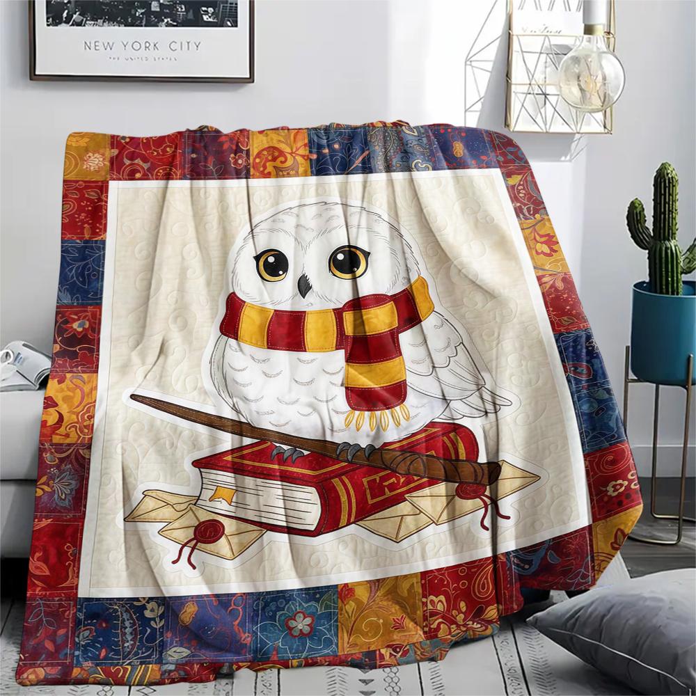1Pc Cartoon Print Flannel Blanket, High Quality Comfortable for All Seasons, Home Decor, Warmth and Comfort, Perfect for Christmas Birthday Gift