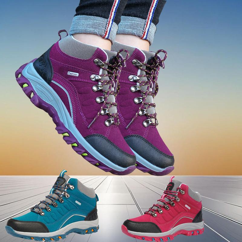 Women's Men Hiking Boots Fashion Casual Ankle Boots Couple Comfort Sneakers Outdoor Non Slip Camping Trekking Boots Unisex Botas