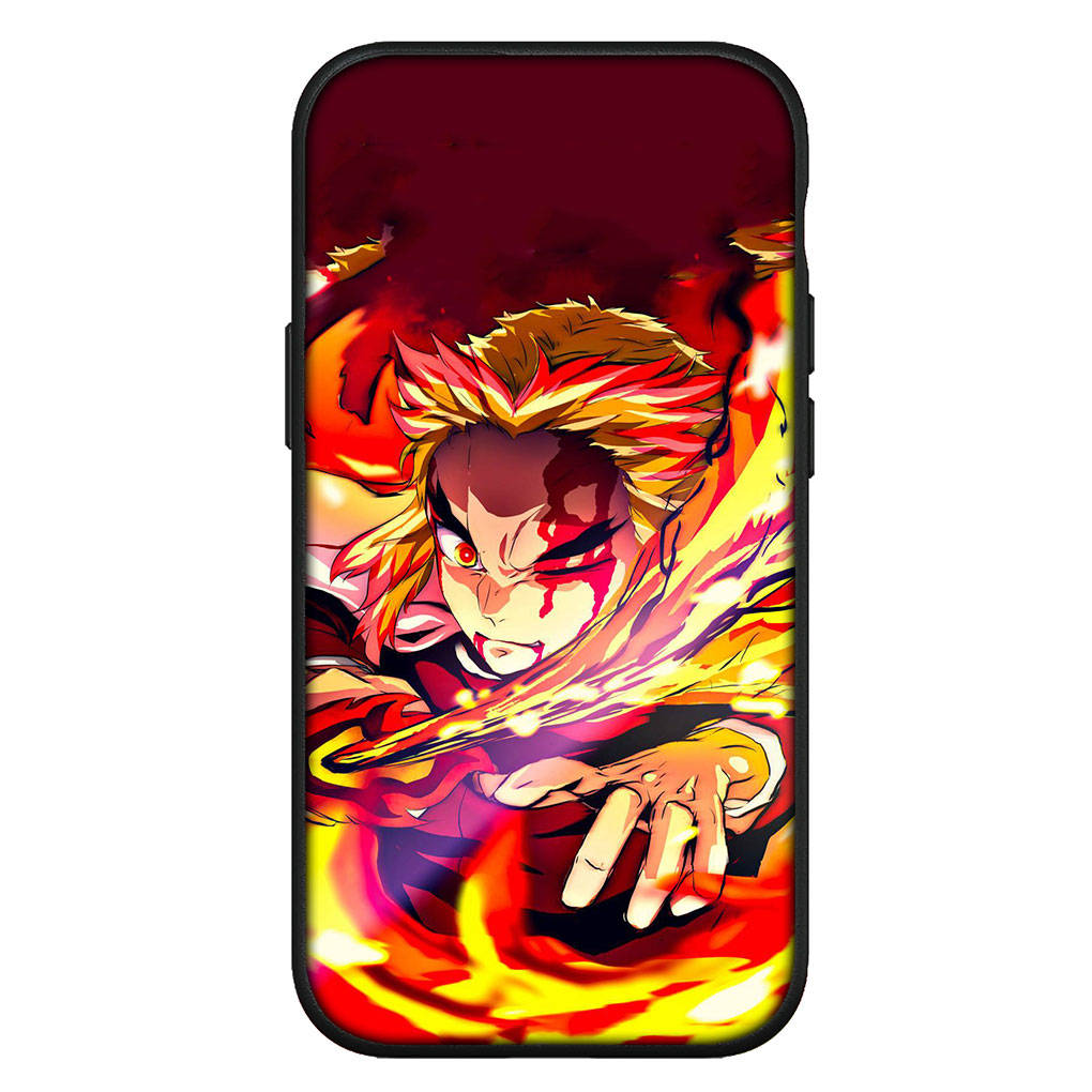 For iPhone 16 15 Xiaomi Redmi Note 14 13 12 11 Pro Max X 16e Samsung Galaxy S25 S24 S23 Moto OPPO Huawei Rengoku Kyoujurou Demon Slayer Tanjirou Case