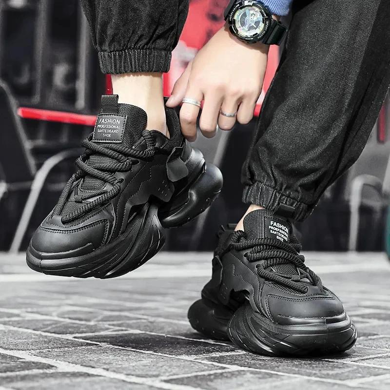 High Quality Men Casual Shoes Platform Thick Sole Sneakers Male Men Walking Shoes Mens Fashion Casual Shoe Trainer Sneakers