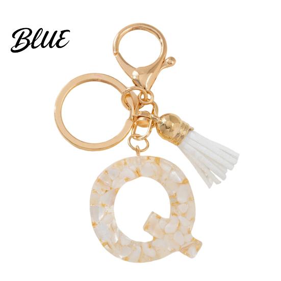 Key Holder For Backpack Keychain Pendant Letter A-Z Charm with Tassel