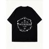 Weißes Oversized T-Shirt mit We Are The WeirDos Mister Print und kosmischen Symbolen für Freizeitkleidung und Streetstyle